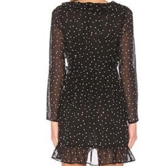 By the way. Sheer star black and white wrap dress - Picture 3 of 7